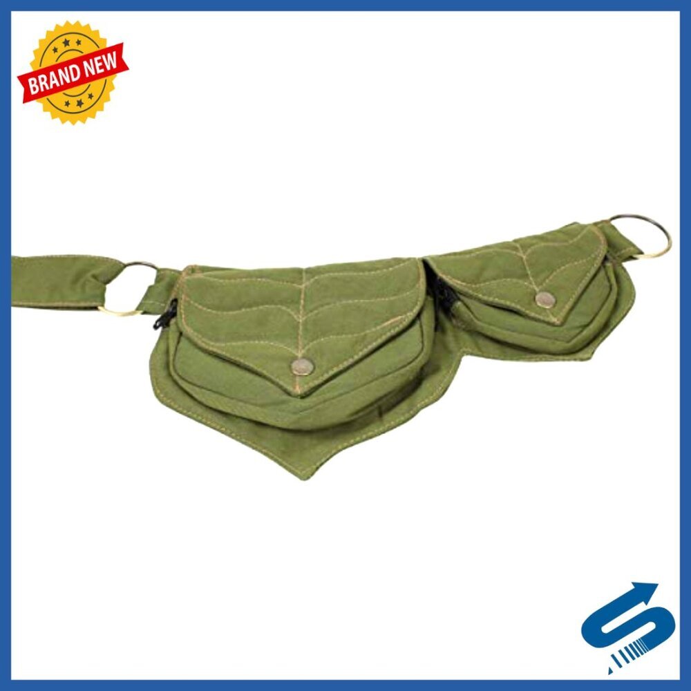 Adjustable Cotton Waist Pack with Multiple Zipper Pockets - Picture 5 of 5